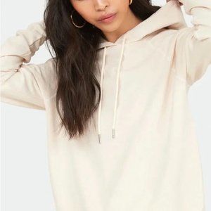 Mate The Label Sweatshirt S Organic Terry Raglan Hoodie Bone Ivory Women